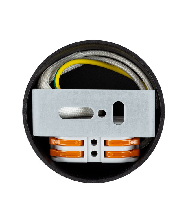 Opbouw Led Spot armatuur met GU10 Fitting met lange koker, zwartkleurige behuizing