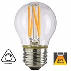 E27 Filament Bollamp 4w, 380 Lumen, 2200K Flame, Dimbaar, 2 jaar garantie