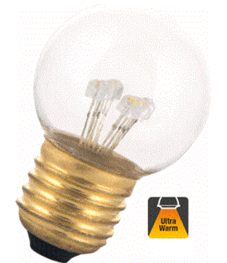 E27 0,7w Glühbirnenlampe, 30 Lumen, transparente Haube, 2000K Flamme