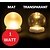 E27 1w Glühbirnenlampe, 30 Lumen, Matthaube, 2650K Warmweiß