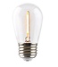 E27 1w Filament Bol Lamp, 35 Lumen, Transparante Kap, 2700K Warm Wit