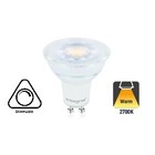 GU10 3,6w, 400 Lumen, 2700K Warm Wit, Glas, Dimbaar 2 Jaar Garantie