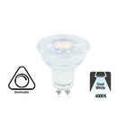 GU10 5,6w, 450 Lumen, 4000K Neutraal Wit, Glas, Dimbaar 2 Jaar Garantie