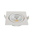 LED-Einbaustrahler 5w Flat Quadrat, 450 Lumen, 2700K, schwenkbar, IP44, dimmbar, CRI90, weiße Leuchte, Lochgröße 75mm, 2 Jahre Garantie