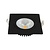 LED-Einbaustrahler 5w Flat Quadrat, 450 Lumen, Dim To Warm, schwenkbar, IP54, dimmbar, CRI90, schwarze Leuchte, Lochgröße 75mm, 2 Jahre Garantie