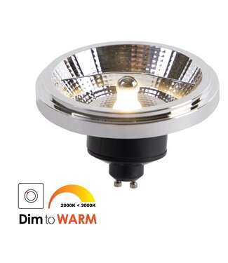GU10 AR111 LED Spot 11w, 700 Lumen, Dim To Warm, 24°, Dimbaar, 2 Jaar Garantie