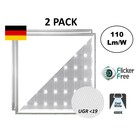 2 Pack - Backlite Led Paneel 62x62 cm, 40w, 4400 Lumen, 4000K Neutraal Wit, UGR<19, Flikkervrij, 3 Jaar Garantie