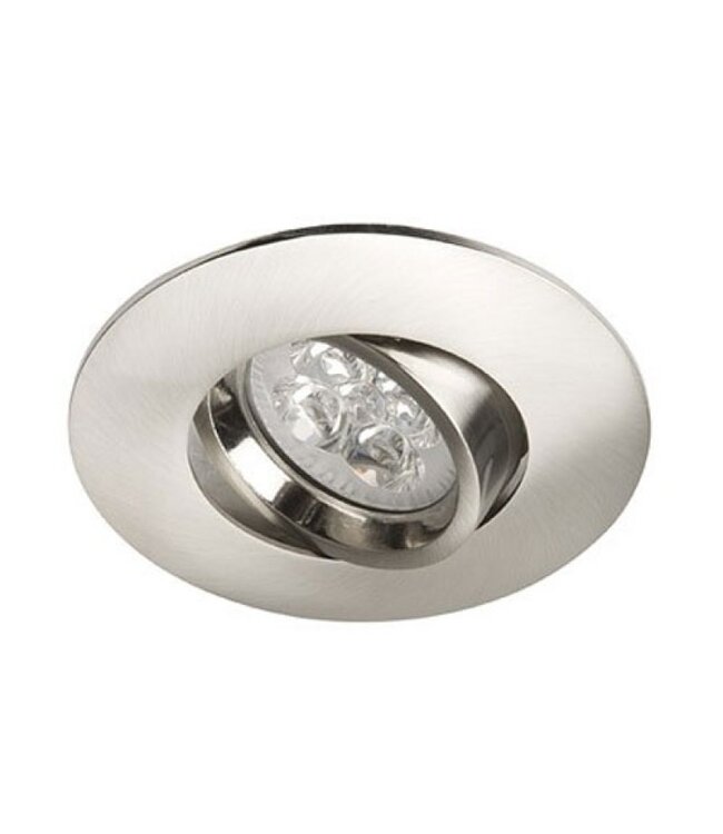 Led-Spot-Leuchte Stahl, tief, schwenkbar, IP20, Klicksystem. Säge Größe 72mm