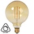 E27 Led Lampe 4w Edison, Globe 80, 2200K Flamme, 180 Lumen, dimmbar, Braunglas, 2 Jahre Garantie