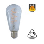 E27 Led Lampe 4w Edison, ST64, 2200K Flamme, 180 Lumen, dimmbar, Klarglas, 2 Jahre Garantie