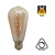 E27 Led Lampe 4w Edison, ST64, 2200K Flamme, 180 Lumen, dimmbar, Braunglas, 2 Jahre Garantie