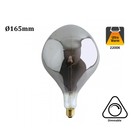 E27 Led Lamp 6w Edison, Big, 2300K Flame, 180 Lumen, Dimbaar, Smoked Glas, 2 Jaar Garantie