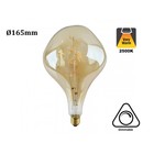 E27 Led Lamp 6w Edison, Big, 2500K Flame, 420 Lumen, Dimbaar, Amber Glas, 2 Jaar Garantie