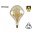 E27 Led-Lampe 6w Edison, groß, 2500K Flamme, 420 Lumen, dimmbar, Braunglas, 2 Jahre Garantie