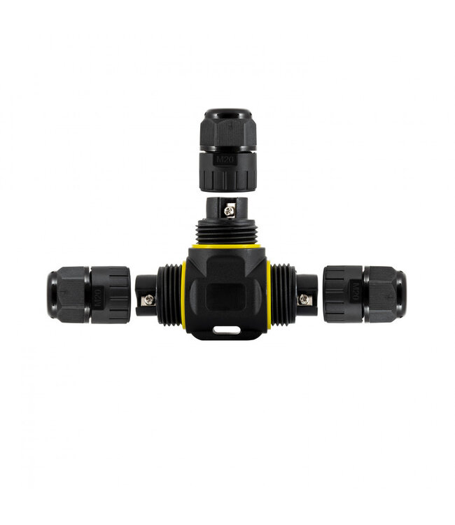 Waterdichte kabelverbinder T (3 uitgangen), IP68, Kabeldikte: 0,5-2,5 mm²