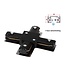 1 Fase Rail 2 wire X-Koppelstuk Kruis Zwart