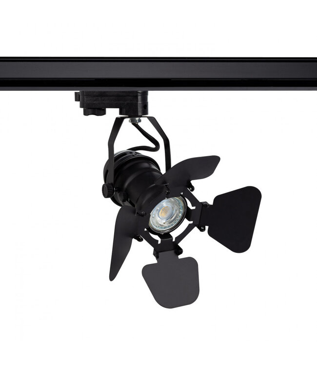 3-Phasen Rail SpotLight mit GU10-Sockel, schwarzes Gehäuse