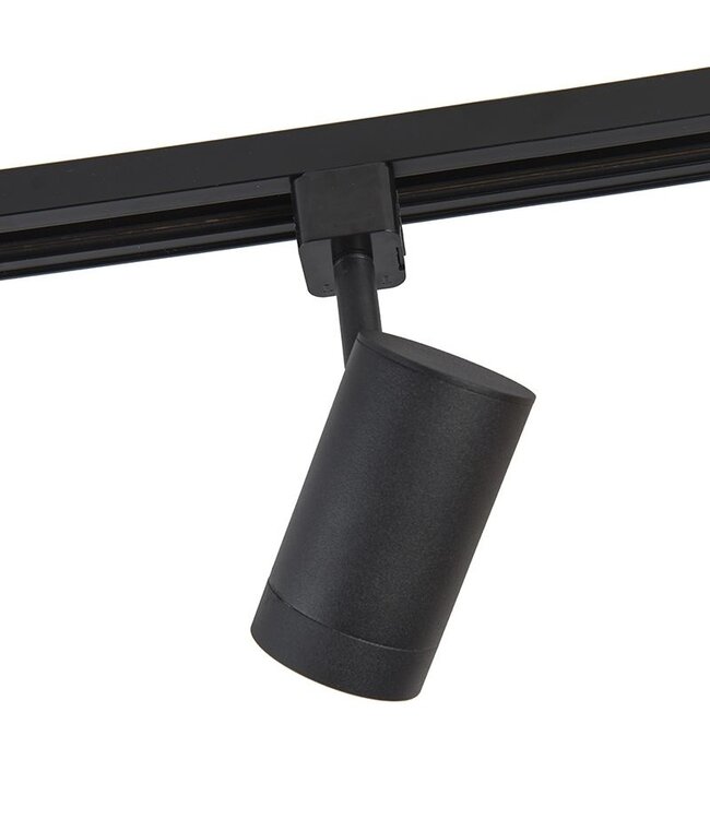 1 Fase Rail armatuur Modern met GU10 Fitting , Zwartkleurige behuizing