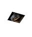 Trimless Inbouw Spot Armatuur, gatmaat 89x89mm, Zwart, incl. Stucrand (1x GU10 50mm spot)