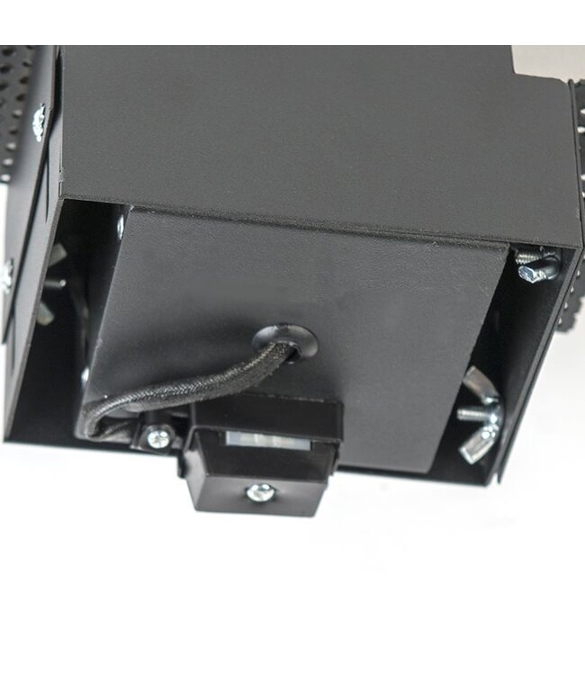 Trimless Einbaustrahler, Lochgröße 89x89mm, schwarz, inkl. Stuckkante (1x GU10 50mm Spot)