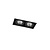 Trimless Einbaustrahler, Lochgröße 189x89mm, schwarz, inkl. Stuckkante (2x GU10 50mm Spot)