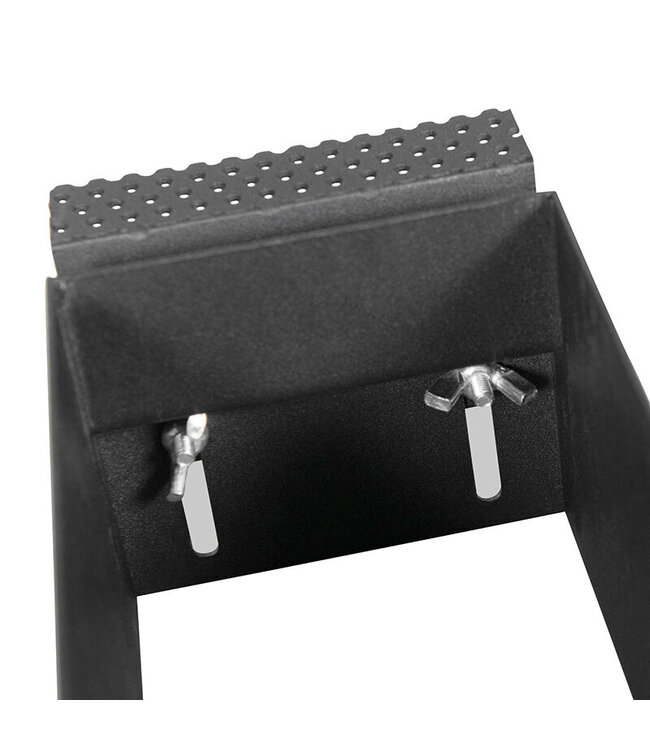 Trimless Inbouw Spot Armatuur, gatmaat 189x89mm, Zwart, incl. Stucrand (2x GU10 50mm spot)