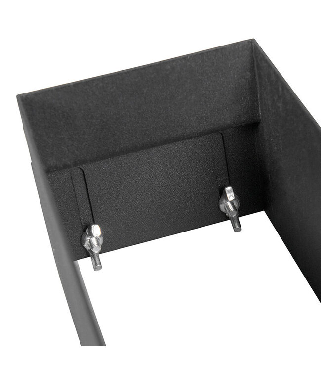 Trimless Einbaustrahler, Lochgröße 189x89mm, schwarz, inkl. Stuckkante (2x GU10 50mm Spot)