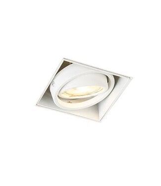 Trimless Einbaustrahler, Lochgröße 89x89mm, weiß, inkl. Stuckkante (1x GU10 50mm Spot)