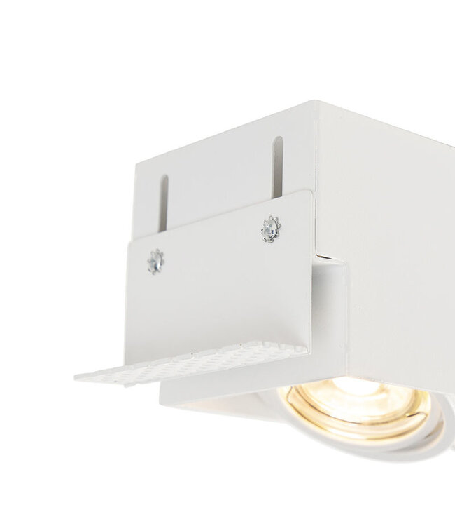 Trimless Inbouw Spot Armatuur, gatmaat 270x89mm, Wit, incl. Stucrand (3x GU10 50mm spot)