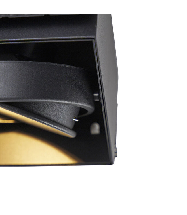 Trimless Inbouw Spot Armatuur, gatmaat 157x157mm, Zwart, incl. Stucrand (1x GU10 AR111 spot)