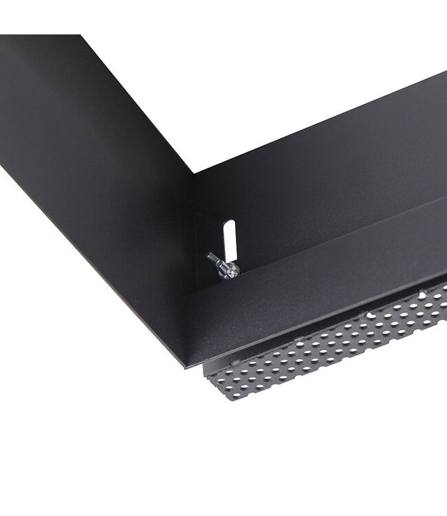 Trimless Einbaustrahler, Lochgröße 300x157mm, schwarz, inkl. Stuckrand (2x GU10 AR111 Spot)