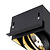 Trimless Einbaustrahler, Lochgröße 300x157mm, schwarz, inkl. Stuckrand (2x GU10 AR111 Spot)