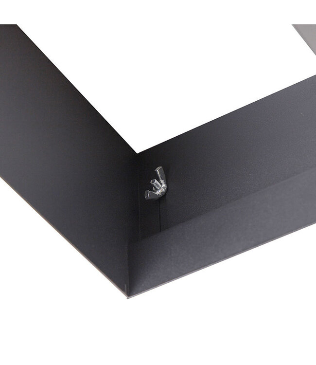 Trimless Inbouw Spot Armatuur, gatmaat 300x157mm, Zwart, incl. Stucrand (2x GU10 AR111 spot)