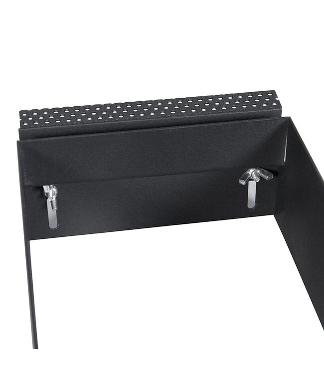 Trimless Inbouw Spot Armatuur, gatmaat 300x157mm, Zwart, incl. Stucrand (2x G53 AR111 spot)