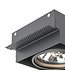 Trimless Inbouw Spot Armatuur, gatmaat 300x157mm, Zwart, incl. Stucrand (2x G53 AR111 spot)