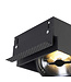 Trimless Inbouw Spot Armatuur, gatmaat 450x157mm, Zwart, incl. Stucrand (3x G53 AR111 spot)