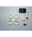 LED-Einbaustrahler 4x3w CAB, 4x270 Lumen, 2700K, IP54, dimmbar, CRI90, weiße Armatur, Lochgröße 55mm, 2 Jahre Garantie