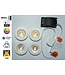 LED-Einbaustrahler 4x3w CAB, 4x270 Lumen, 2700K, IP54, dimmbar, CRI90, weiße Armatur, Lochgröße 55mm, 2 Jahre Garantie