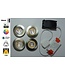 LED-Einbaustrahler 4x3w CAB, 4x270 Lumen, 2700K, IP54, dimmbar, CRI90, Stahlarmatur, Lochgröße 55mm, 2 Jahre Garantie
