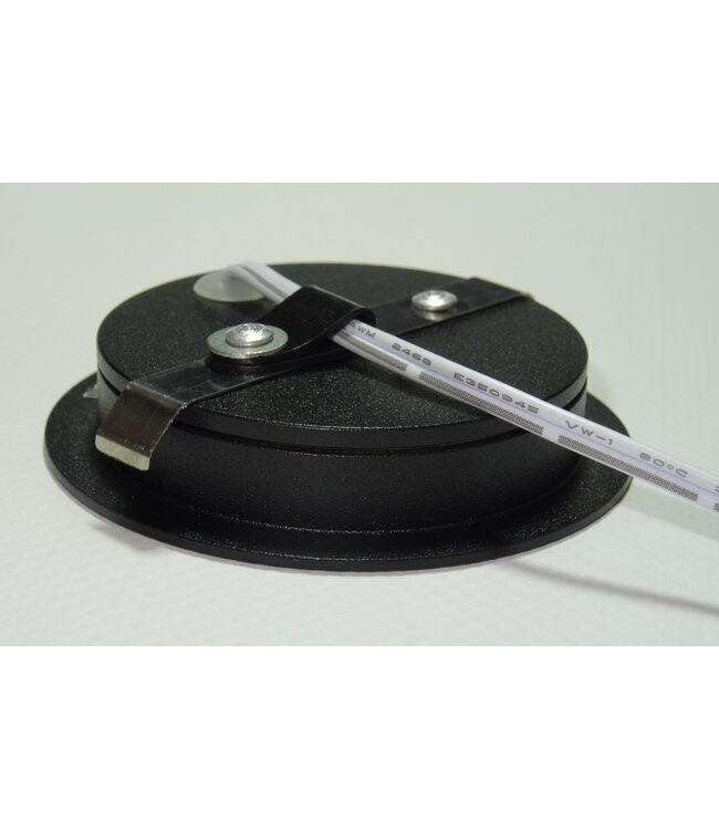 Inbouw LED Spot 4x3w CAB, 4x270 Lumen, 2700K, IP54, Dimbaar, CRI90, Zwart Armatuur, Gatmaat 55mm, 2 Jaar Garantie