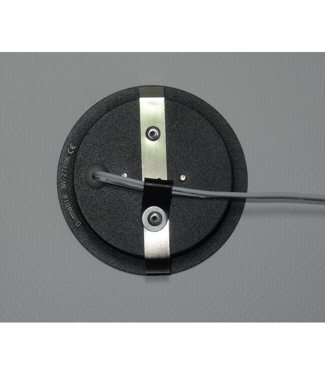 Inbouw LED Spot 4x3w CAB, 4x270 Lumen, 2700K, IP54, Dimbaar, CRI90, Zwart Armatuur, Gatmaat 55mm, 2 Jaar Garantie