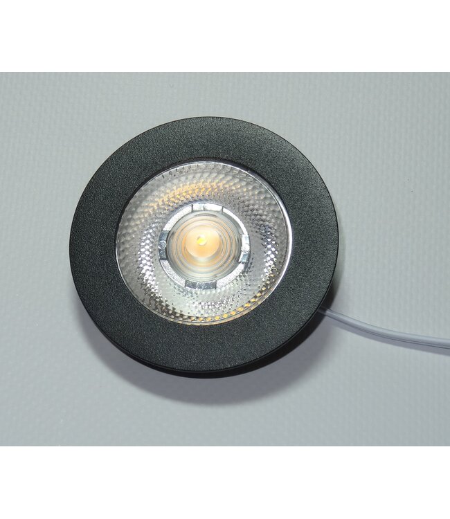 LED-Einbaustrahler 4x3w CAB, 4x270 Lumen, 2700K, IP54, dimmbar, CRI90, schwarze Leuchte, Lochgröße 55mm, 2 Jahre Garantie