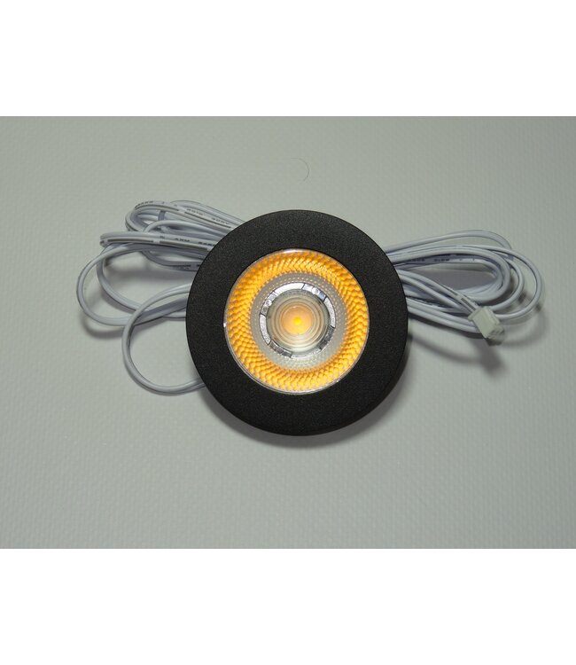 Inbouw LED Spot 4x3w CAB, 4x270 Lumen, 2700K, IP54, Dimbaar, CRI90, Zwart Armatuur, Gatmaat 55mm, 2 Jaar Garantie