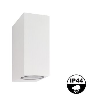 Wandleuchte Mis auf/ab, Weiß, IP54, (2x GU10-Spot)