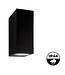 Wandarmatuur Mis up/down, Zwart, IP54, (2x GU10 spot)