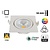 Inbouw LED Spot 5w Flat Vierkant, 450 Lumen, 2700K, Kantelbaar, IP44, Dimbaar, CRI90, Wit Armatuur, Gatmaat 75mm, 2 Jaar Garantie