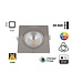 Inbouw LED Spot 5w Flat Vierkant, 450 Lumen, 2700K, Kantelbaar, IP44, Dimbaar, CRI90, Staal Armatuur, Gatmaat 75mm, 2 Jaar Garantie