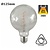 E27 Led Lamp 4w Edison, Globe 125, 2400K Flame, 180 Lumen, Dimbaar, Helder Glas, 2 Jaar Garantie