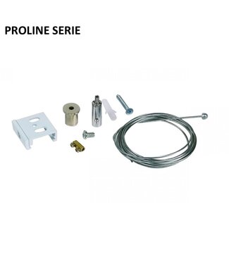 Proline Serie - 3 Fase Rail Ophangset met Plafondbeslag - Wit