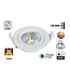 LED-Einbaustrahler 5w Flat, 450 Lumen, 2700K, schwenkbar, IP44, dimmbar, CRI90, weiße Leuchte, Lochgröße 72mm, 2 Jahre Garantie